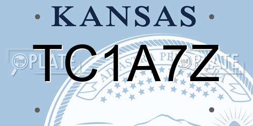 TC1A7Z Kansas License Plate