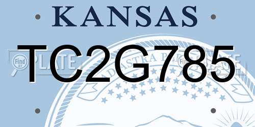 TC2G785 Kansas License Plate
