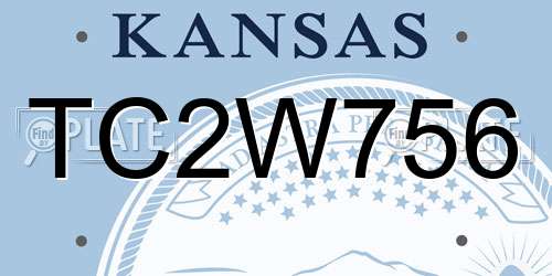 TC2W756 Kansas License Plate