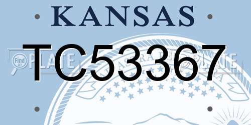 TC53367 Kansas License Plate