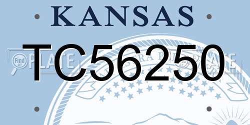 TC56250 Kansas License Plate