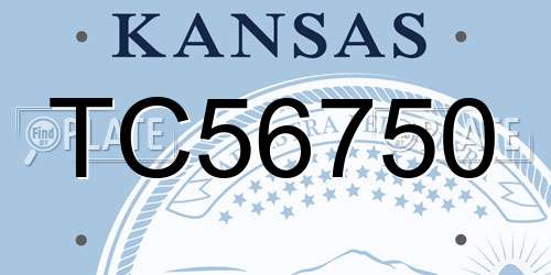 TC56750 Kansas License Plate