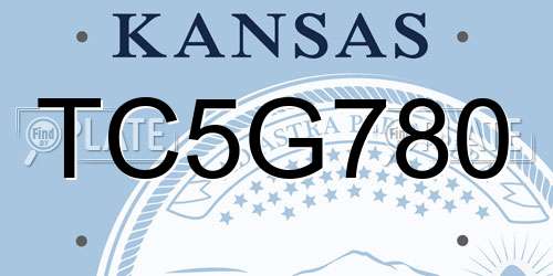 TC5G780 Kansas License Plate