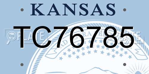 TC76785 Kansas License Plate