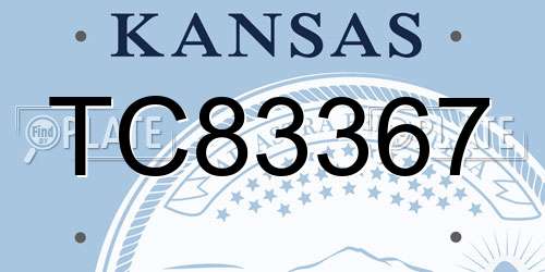 TC83367 Kansas License Plate