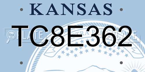 TC8E362 Kansas License Plate