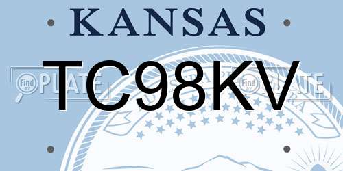TC98KV Kansas License Plate