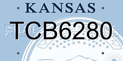TCB6280 Kansas License Plate