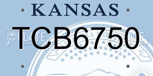 TCB6750 Kansas License Plate