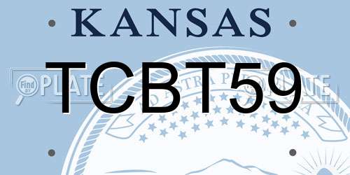 TCBT59 Kansas License Plate