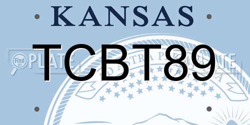 TCBT89 Kansas License Plate