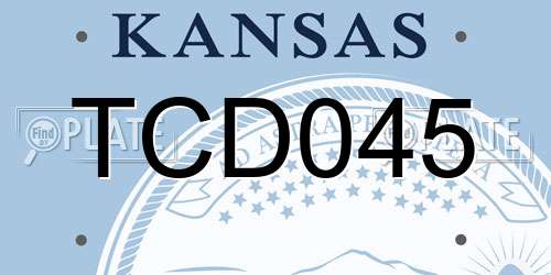 TCD045 Kansas License Plate