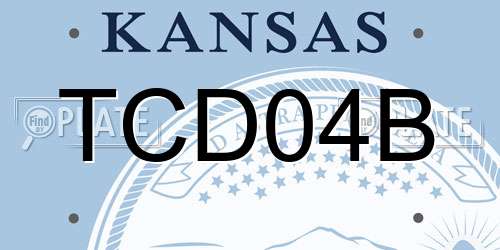 TCD04B Kansas License Plate