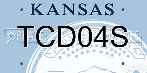 TCD04S Kansas License Plate