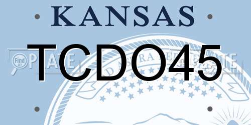 TCDO45 Kansas License Plate
