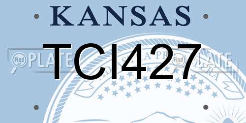 TCI427 Kansas License Plate