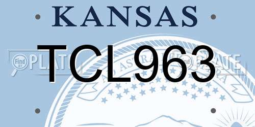 TCL963 Kansas License Plate