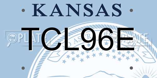 TCL96E Kansas License Plate