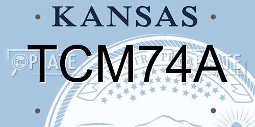 TCM74A Kansas License Plate