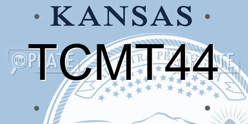 TCMT44 Kansas License Plate