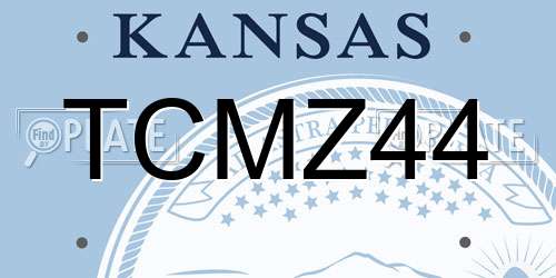 TCMZ44 Kansas License Plate