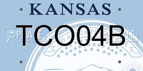 TCO04B Kansas License Plate