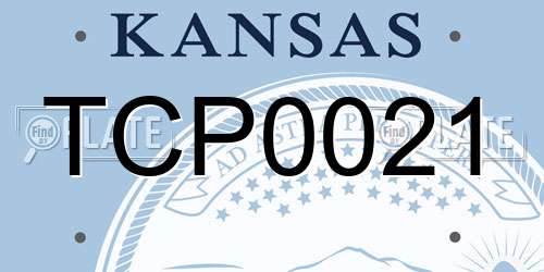 TCP0021 Kansas License Plate