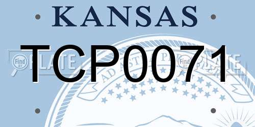 TCP0071 Kansas License Plate