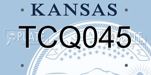 TCQ045 Kansas License Plate