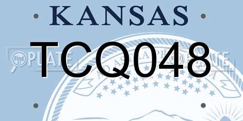 TCQ048 Kansas License Plate