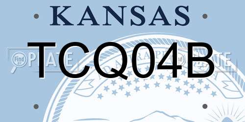 TCQ04B Kansas License Plate