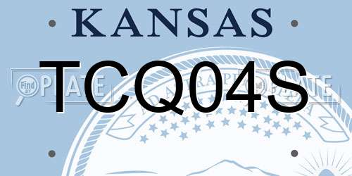 TCQ04S Kansas License Plate