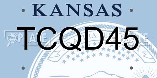 TCQD45 Kansas License Plate
