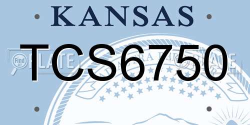 TCS6750 Kansas License Plate