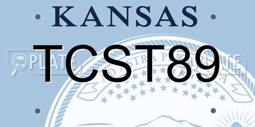 TCST89 Kansas License Plate