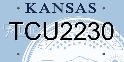 TCU2230 Kansas License Plate