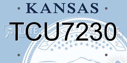 TCU7230 Kansas License Plate