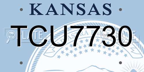 TCU7730 Kansas License Plate