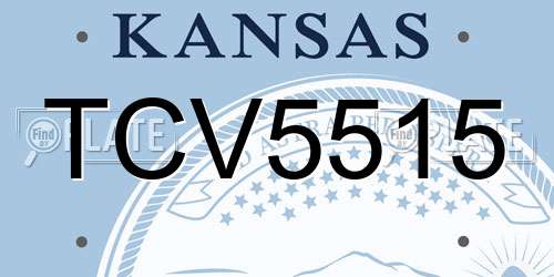 TCV5515 Kansas License Plate