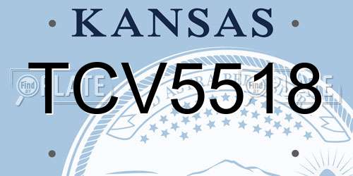 TCV5518 Kansas License Plate