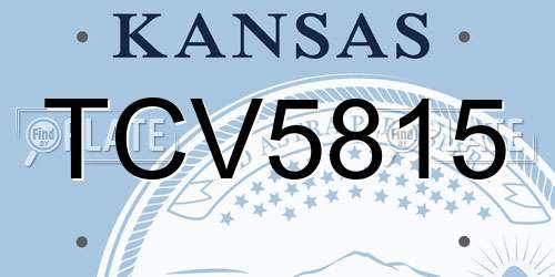 TCV5815 Kansas License Plate