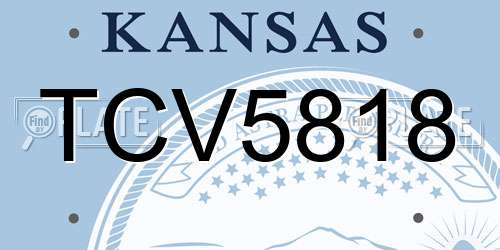 TCV5818 Kansas License Plate