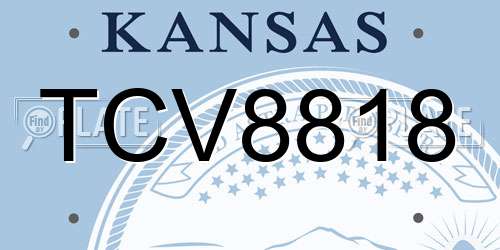 TCV8818 Kansas License Plate