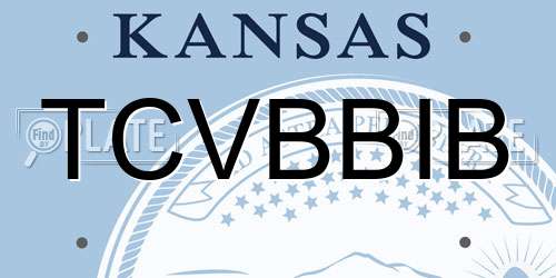 TCVBBIB Kansas License Plate