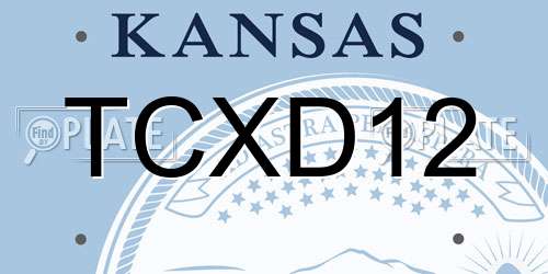 TCXD12 Kansas License Plate