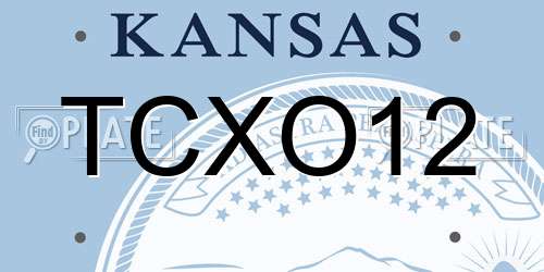 TCXO12 Kansas License Plate