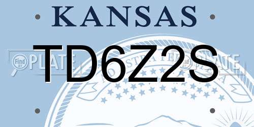 TD6Z2S Kansas License Plate