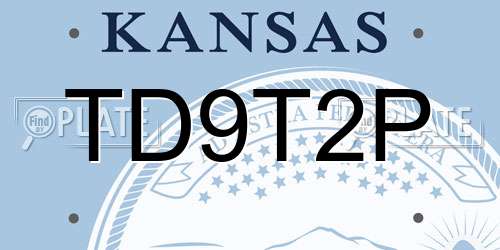TD9T2P Kansas License Plate