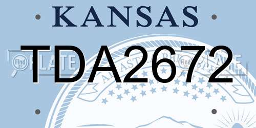 TDA2672 Kansas License Plate