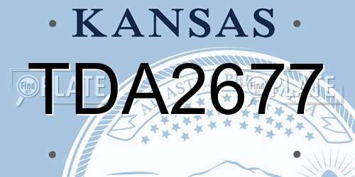 TDA2677 Kansas License Plate